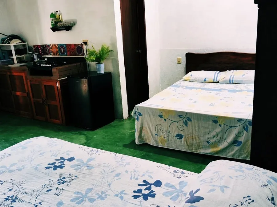 Recámara de Casa Mandala con cocineta